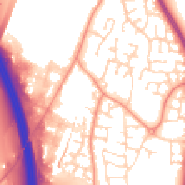 Daytime road noise heatmap for LE8 6WH