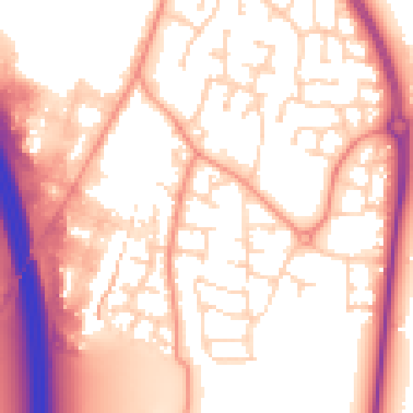 Daytime road noise heatmap for LE8 6YP