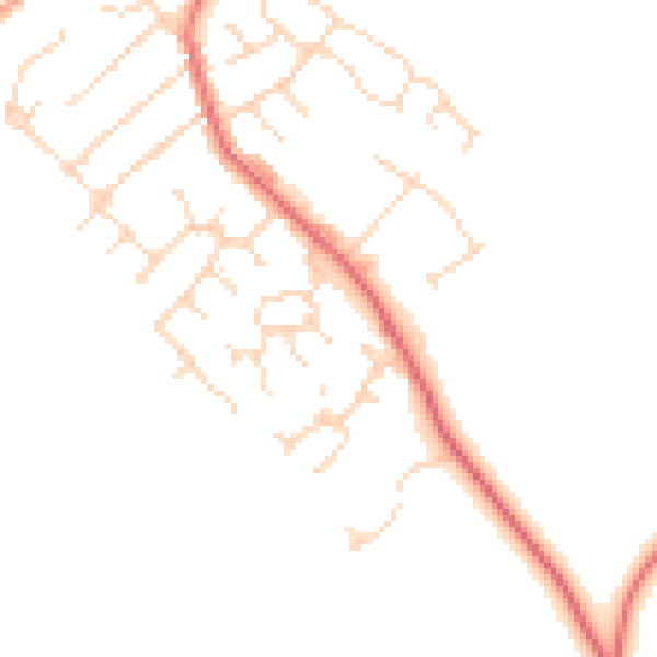 Daytime road noise heatmap for LE8 8UG