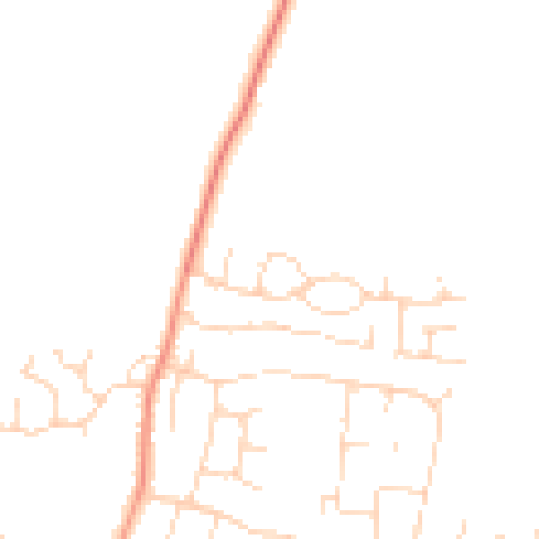 Daytime road noise heatmap for LE8 9AG