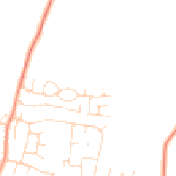 Daytime road noise heatmap for LE8 9AH
