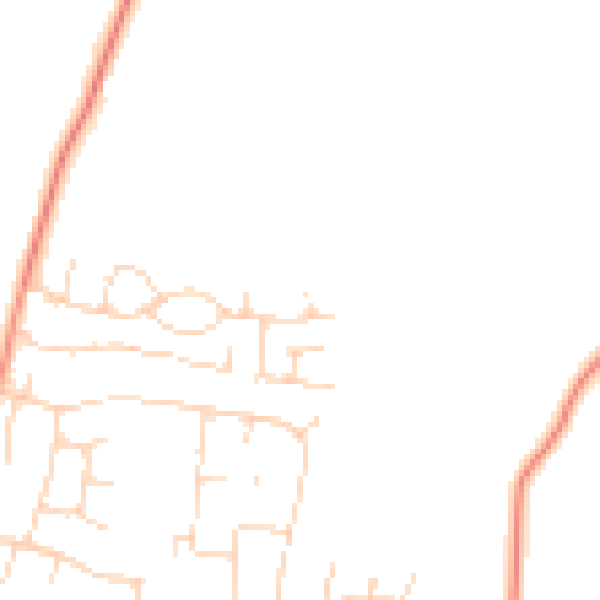 Daytime road noise heatmap for LE8 9AJ