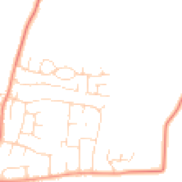Daytime road noise heatmap for LE8 9AL