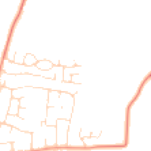 Daytime road noise heatmap for LE8 9AN