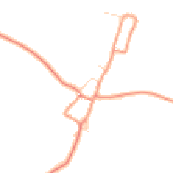 Daytime road noise heatmap for LE8 9DE