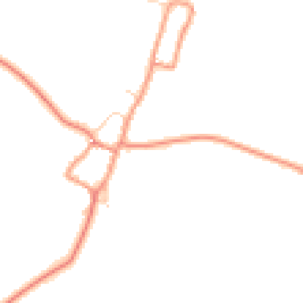Daytime road noise heatmap for LE8 9DF