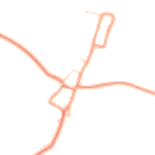 Daytime road noise heatmap for LE8 9DL