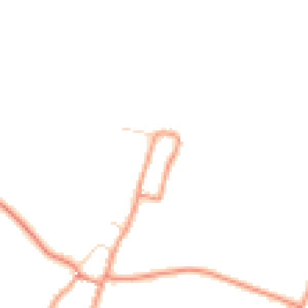 Daytime road noise heatmap for LE8 9DR