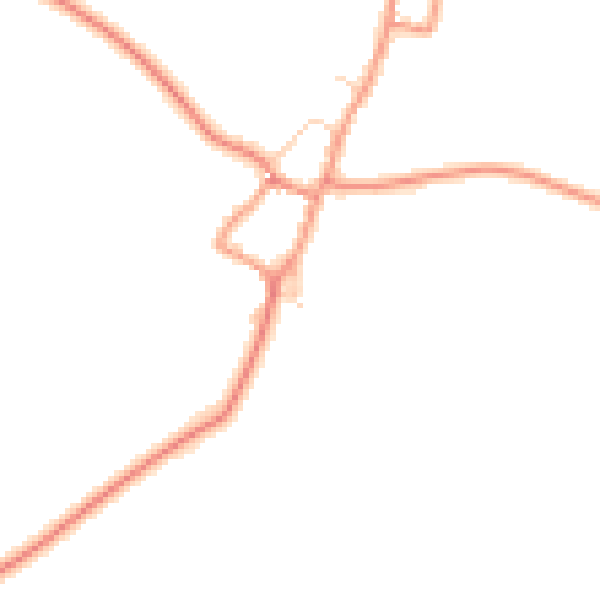 Daytime road noise heatmap for LE8 9DS