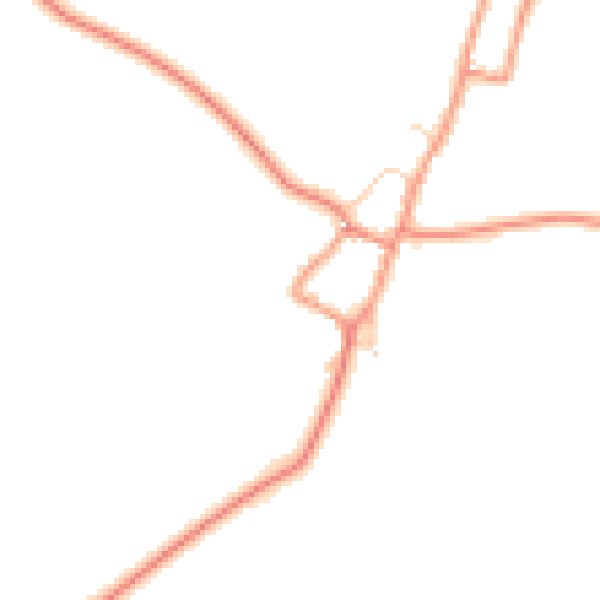 Daytime road noise heatmap for LE8 9DT