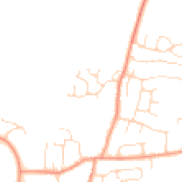 Daytime road noise heatmap for LE8 9DX