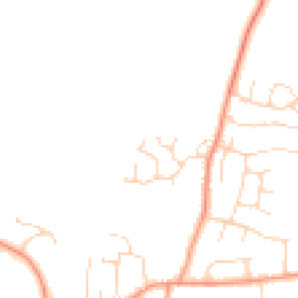 Daytime road noise heatmap for LE8 9DZ