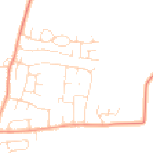 Daytime road noise heatmap for LE8 9ED