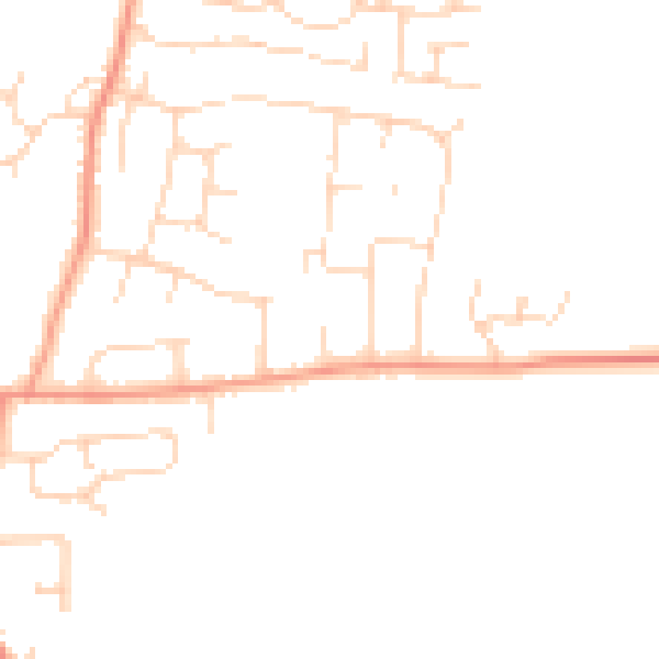 Daytime road noise heatmap for LE8 9ES