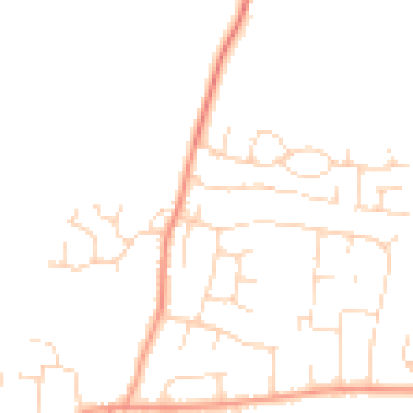 Daytime road noise heatmap for LE8 9ET