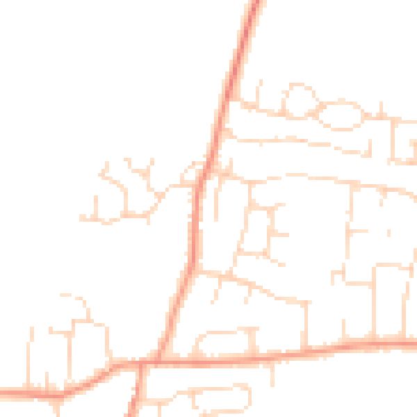 Daytime road noise heatmap for LE8 9EU