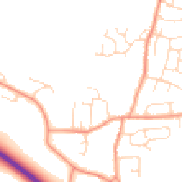 Daytime road noise heatmap for LE8 9FG