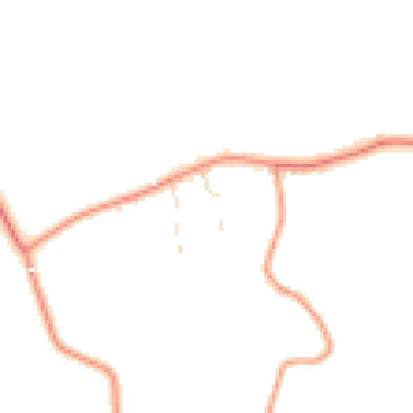 Daytime road noise heatmap for LE8 9FN