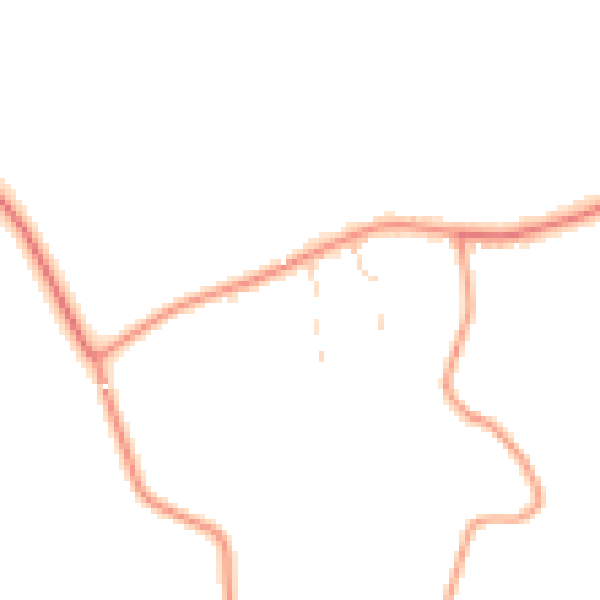 Daytime road noise heatmap for LE8 9FQ