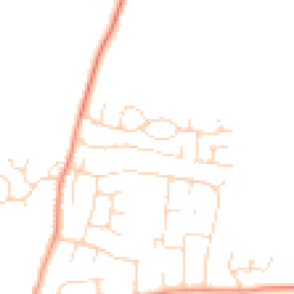 Daytime road noise heatmap for LE8 9JY