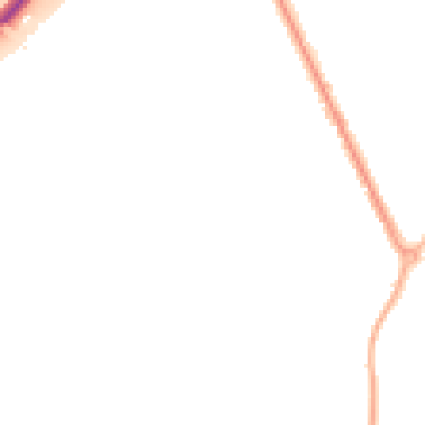 Night-time road noise heatmap for LN1 1EB