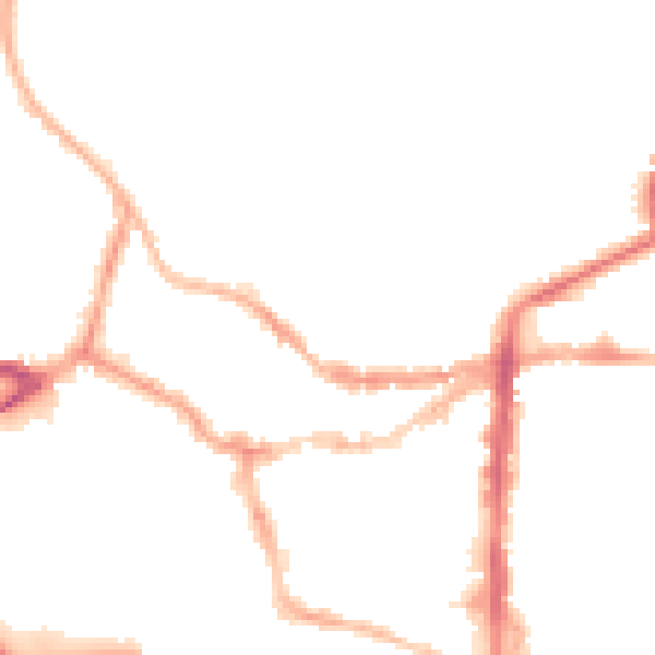 Night-time road noise heatmap for LN1 1ES