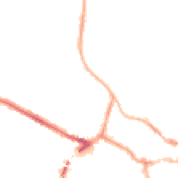 Night-time road noise heatmap for LN1 1LE