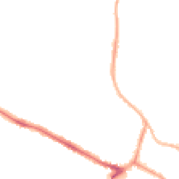 Night-time road noise heatmap for LN1 1LH