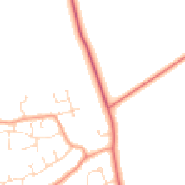 Daytime road noise heatmap for LN1 4AN