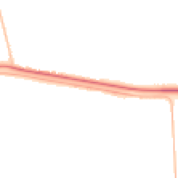 Night-time road noise heatmap for LN1 5AB