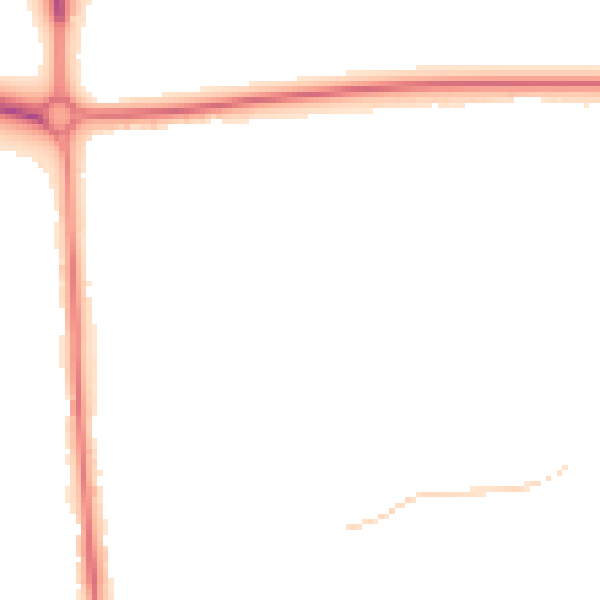 Night-time road noise heatmap for LN2 2DH