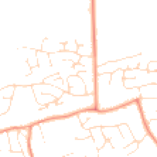 Daytime road noise heatmap for LN2 3NS