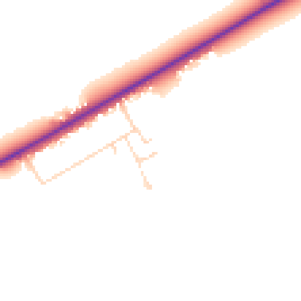 Daytime road noise heatmap for LN2 4GA