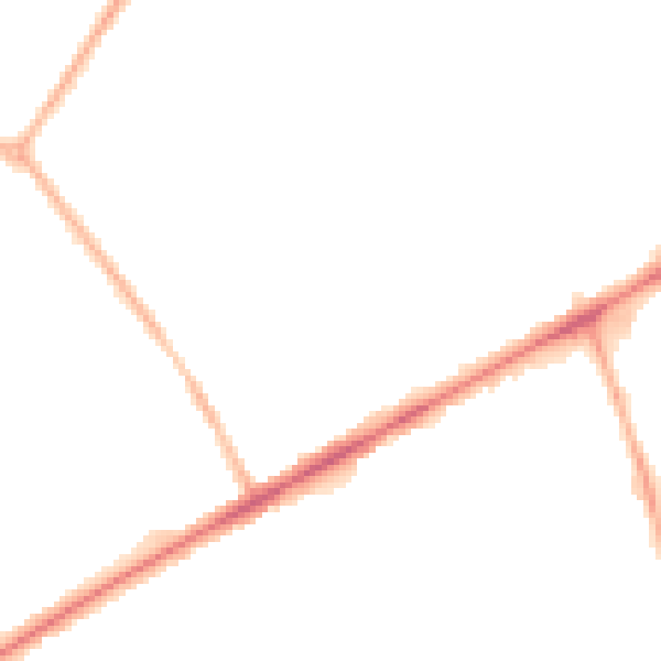 Night-time road noise heatmap for LN2 4LJ