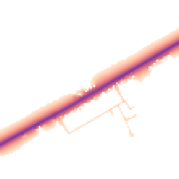 Daytime road noise heatmap for LN2 4RA
