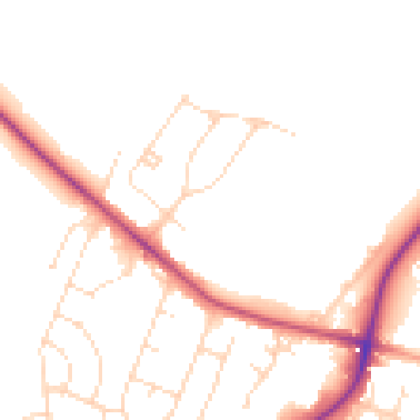 Daytime road noise heatmap for LN6 0HD