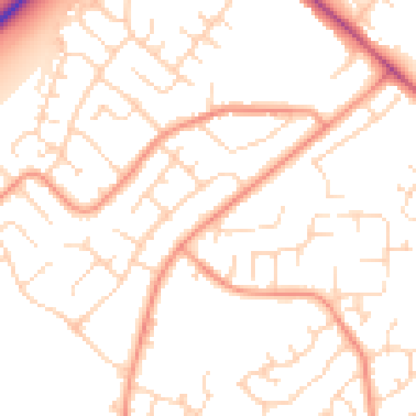 Daytime road noise heatmap for LN6 0JD
