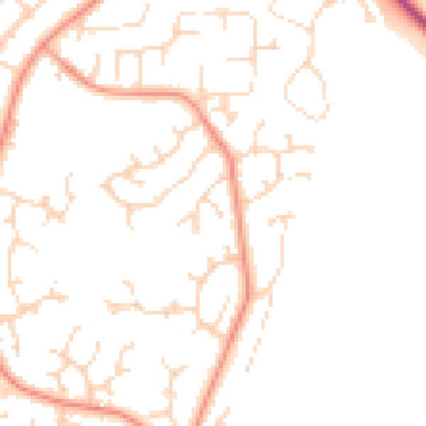 Daytime road noise heatmap for LN6 0RF