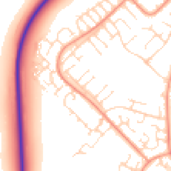 Daytime road noise heatmap for LN6 0YS