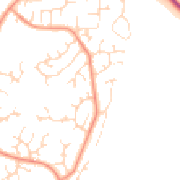 Daytime road noise heatmap for LN6 3ND