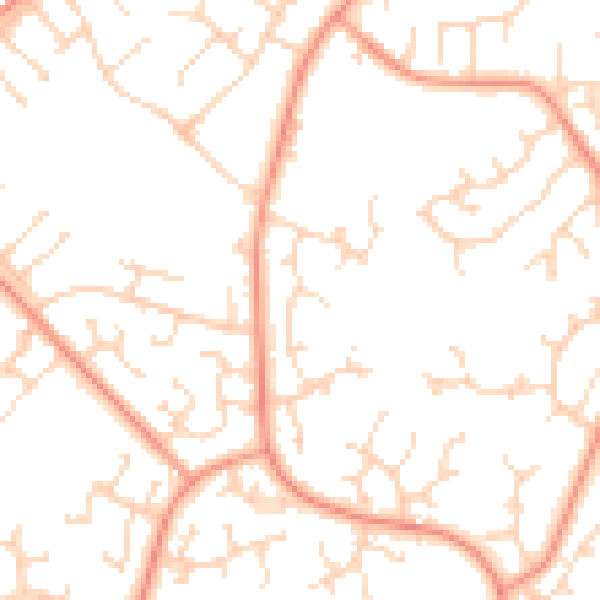 Daytime road noise heatmap for LN6 3QA