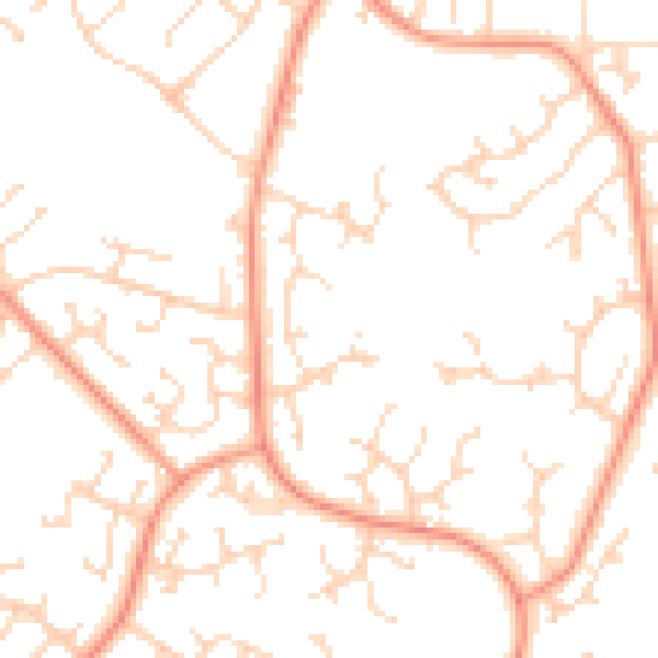 Daytime road noise heatmap for LN6 3QB