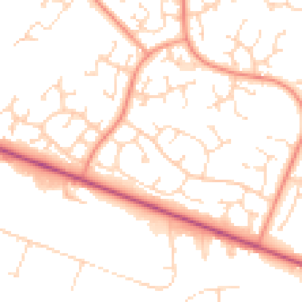 Daytime road noise heatmap for LN6 3TG