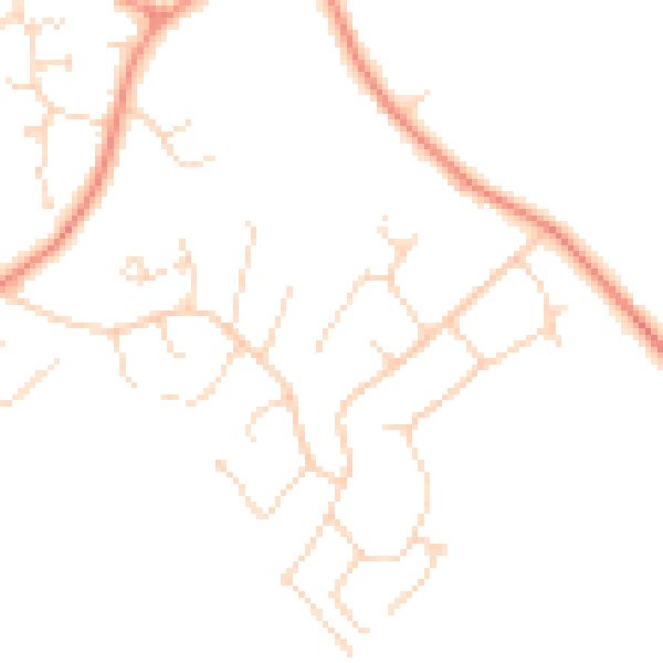 Daytime road noise heatmap for LN6 5AX