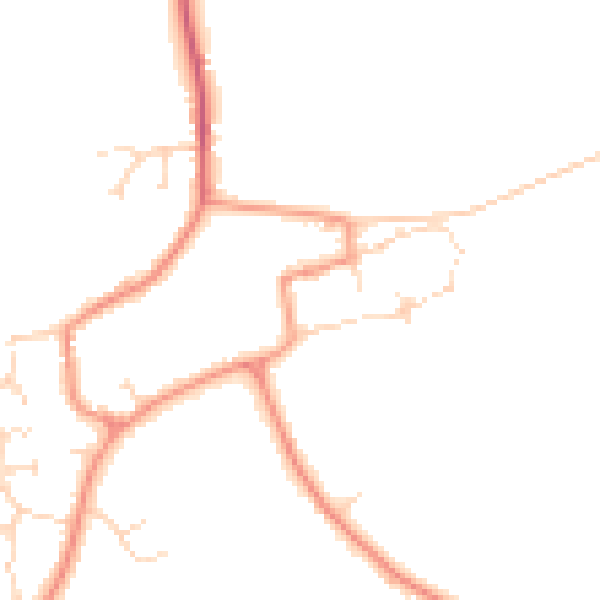 Daytime road noise heatmap for LN6 5RA