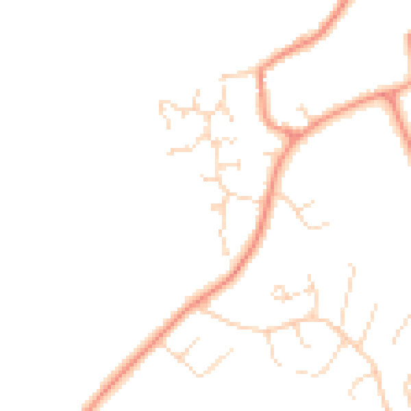 Daytime road noise heatmap for LN6 5RB