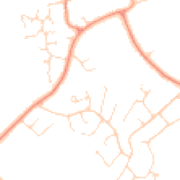Daytime road noise heatmap for LN6 5SG