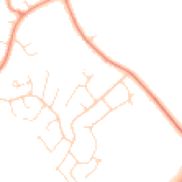 Daytime road noise heatmap for LN6 5SS