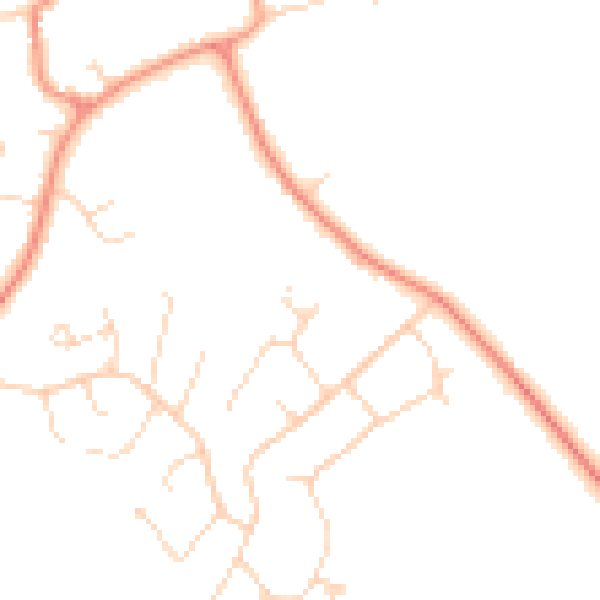 Daytime road noise heatmap for LN6 5SU