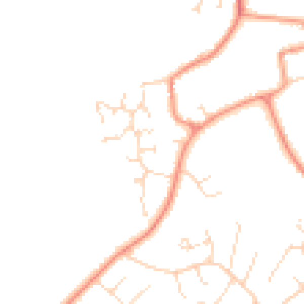 Daytime road noise heatmap for LN6 5TH